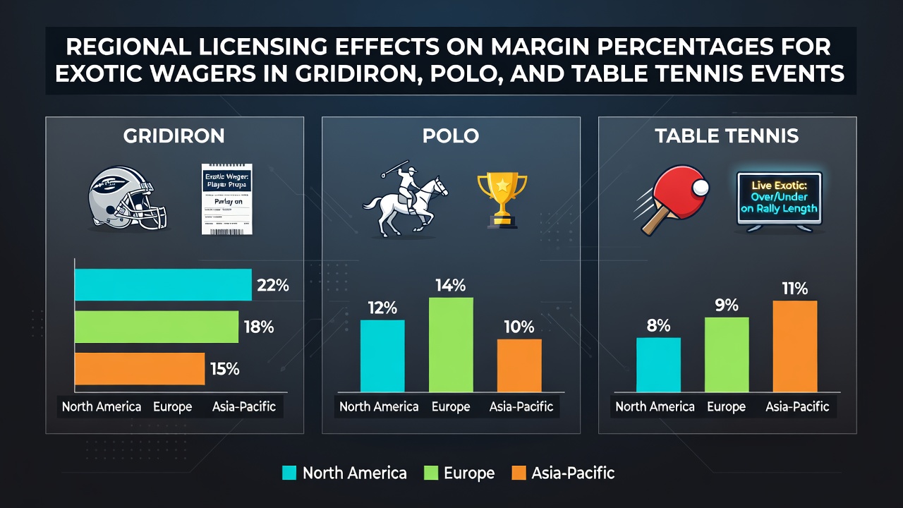 Regional licensing boards review exotic wager margins across gridiron, polo and table tennis markets