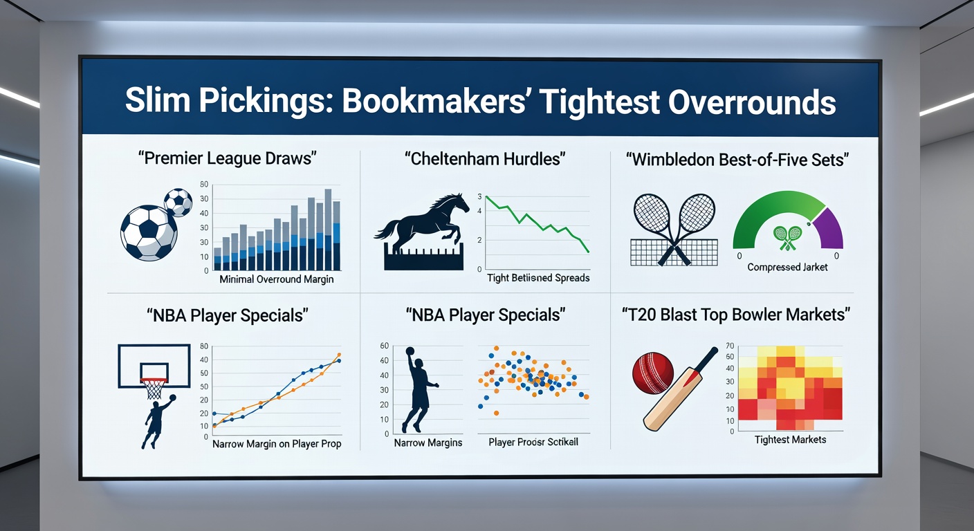 Graph comparing bookmaker overrounds across Premier League draw markets, highlighting the tightest margins in April 2026 fixtures