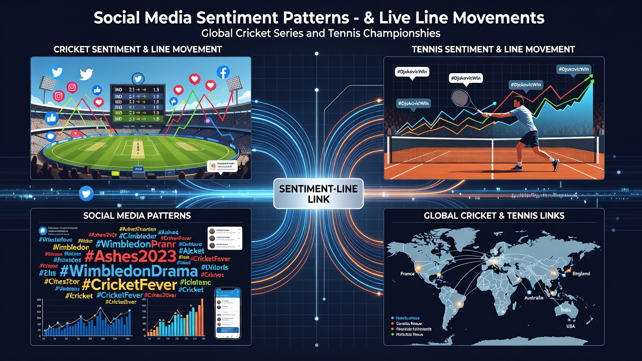 Social media activity influencing live betting markets during cricket matches and tennis tournaments