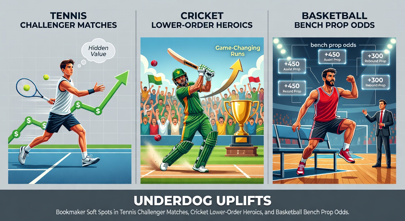 Tennis Challenger player celebrating an unexpected victory on clay courts, highlighting underdog triumphs in lower-tier tournaments