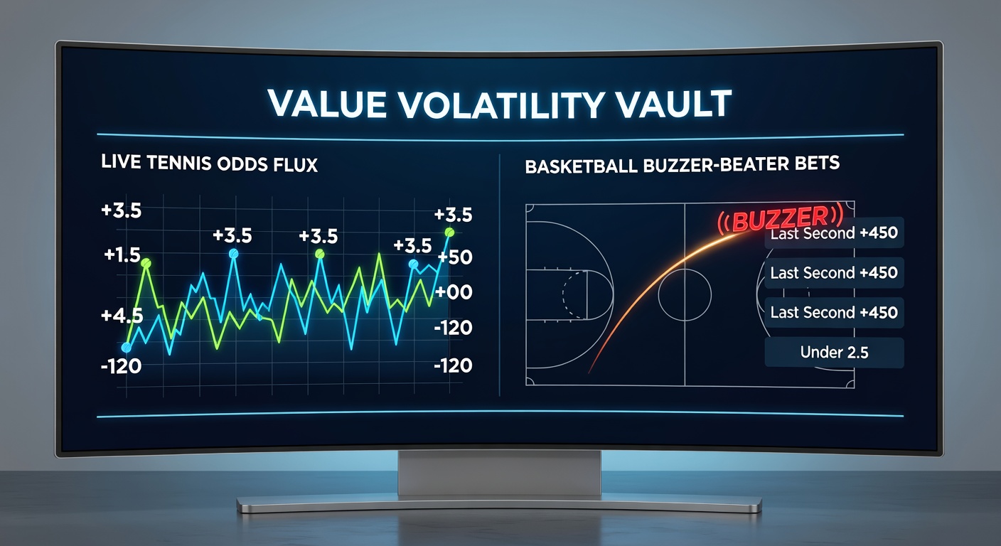 Dynamic live odds shifting during a intense tennis rally and a basketball buzzer-beater moment